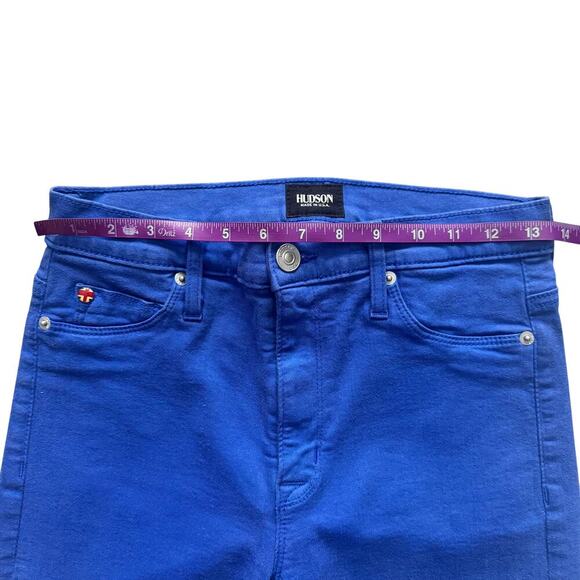 Hudson Colored Jeans Women's 27 Blue Barbara High Rise Skinny Ankle Preppy - Picture 7 of 14
